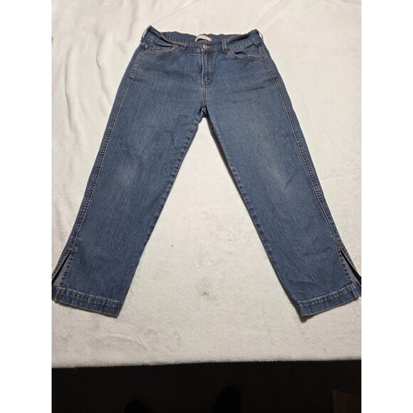 Levis Classic Capris Size 12 Women's Blue Denim Cotton - Picture 1 of 10